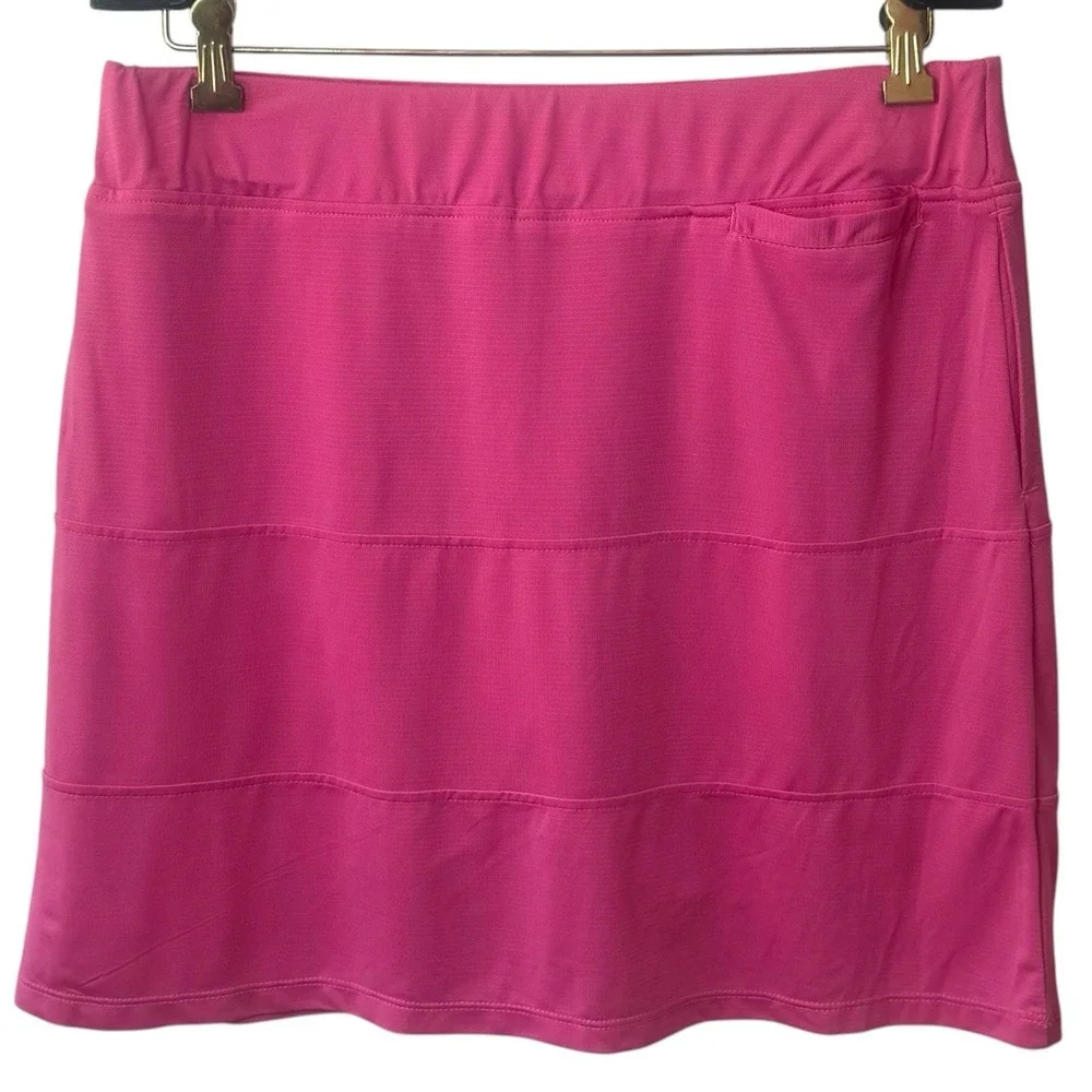 Court‎ Haley Tiered Mesh Pink Skort Athletic Tennis Golf Feminine Preppy L